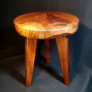 Bookmatched Walnut Side Table/Stool